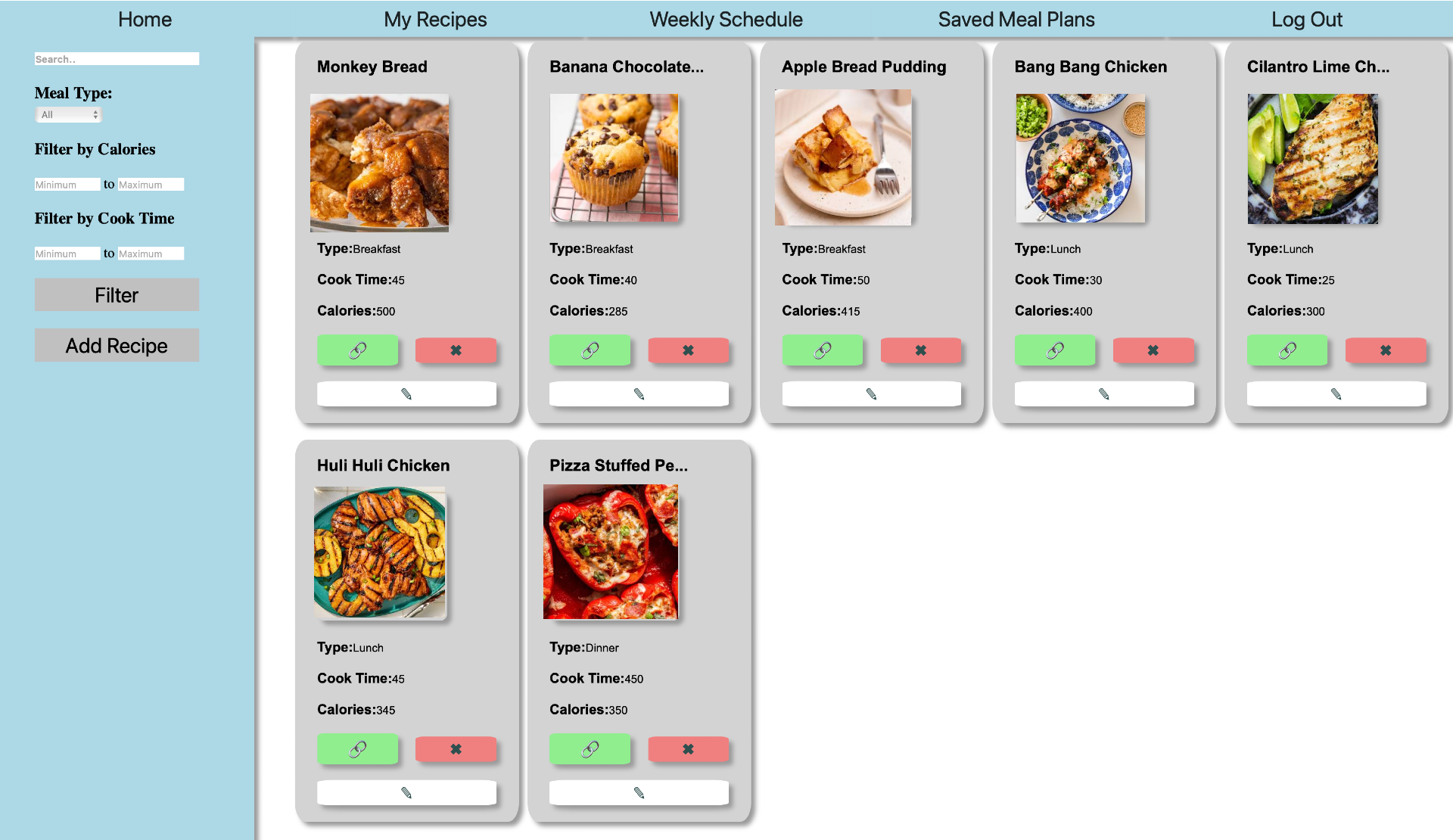 MyMealPlanner Screenshot